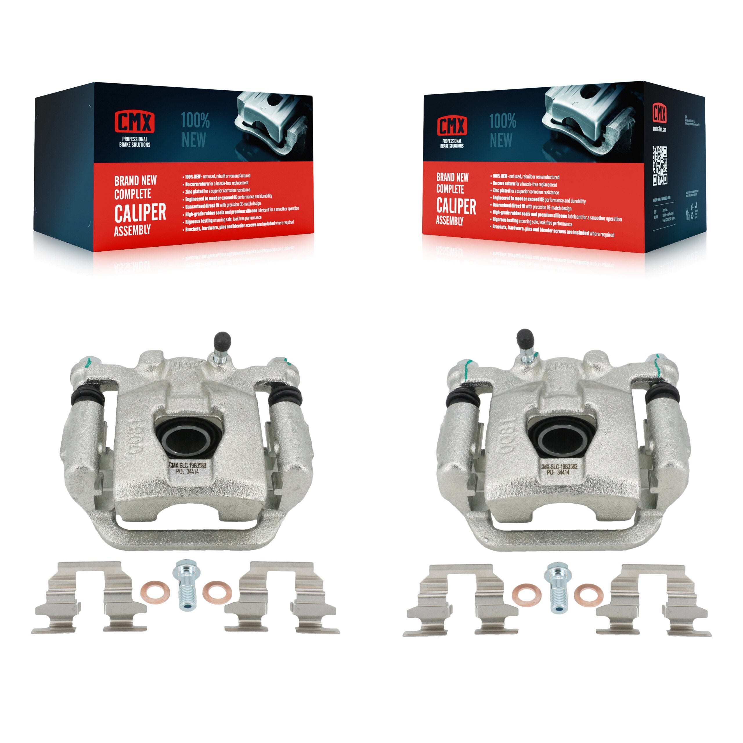 Rear Disc Brake Caliper Left Right Side (Driver Passenger) Kit For Nissan Sentra Juke KBC-100291
