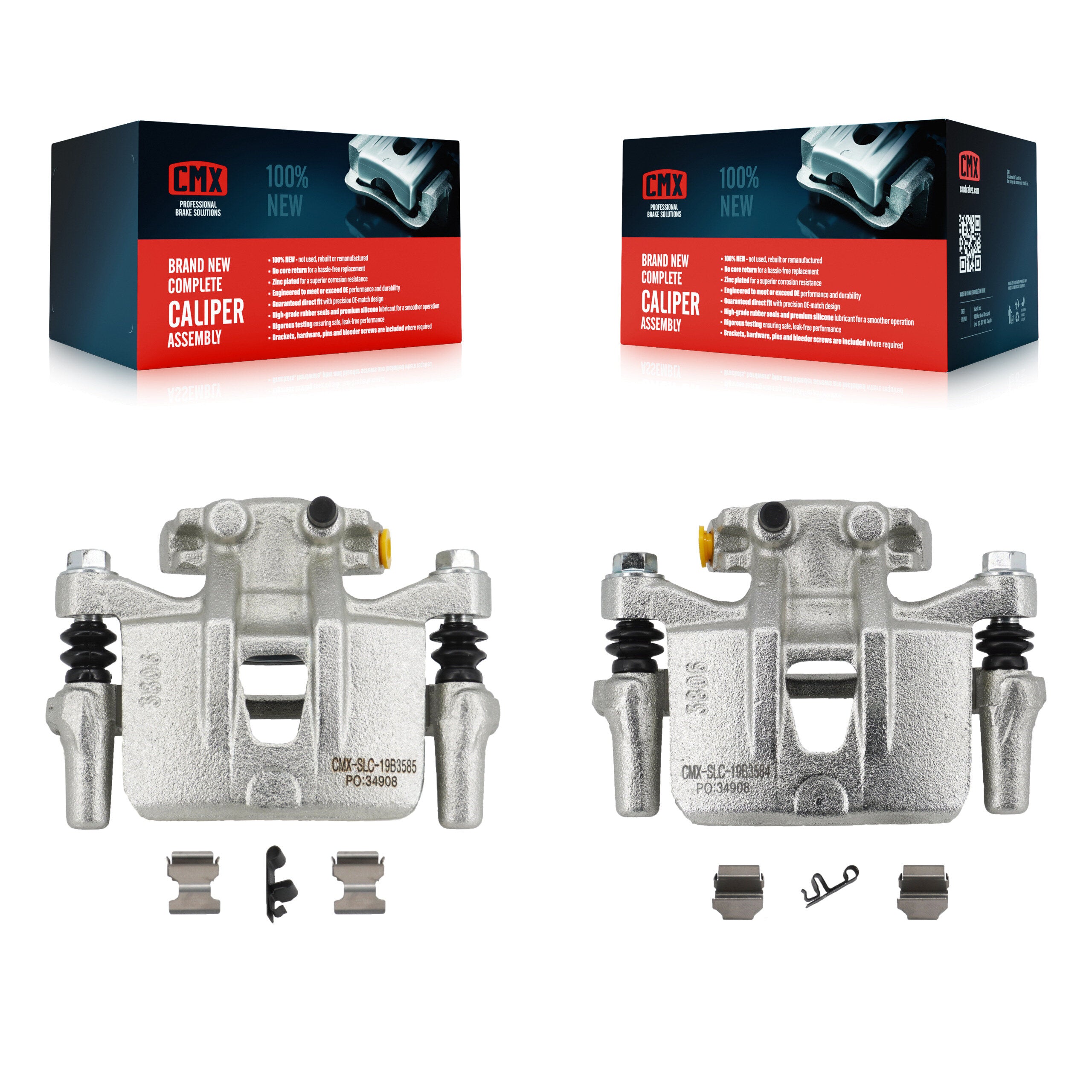 Rear Brake Caliper Left Right Side (Driver Passenger) Kit For Mitsubishi Lancer Outlander KBC-100307