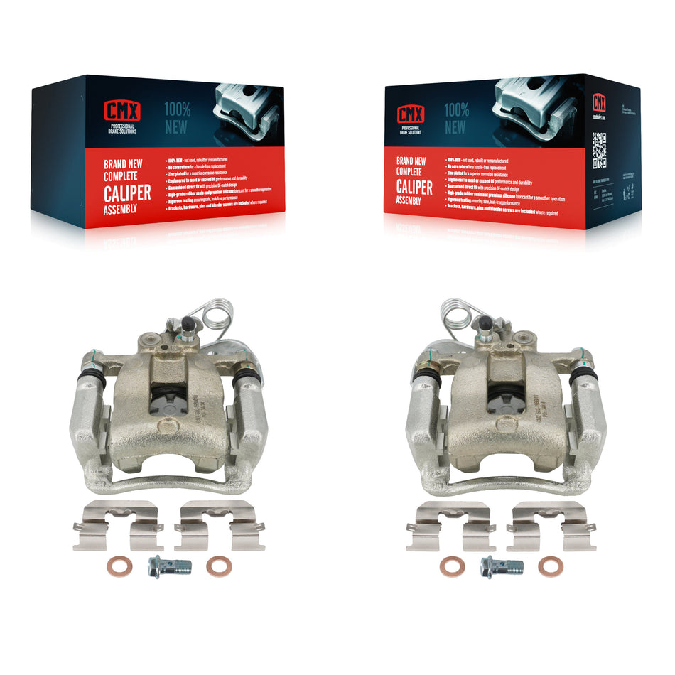 Rear Disc Brake Caliper Assembly Left Right Side (Driver Passenger) Kit For 2012-2017 Kia Rio KBC-100332