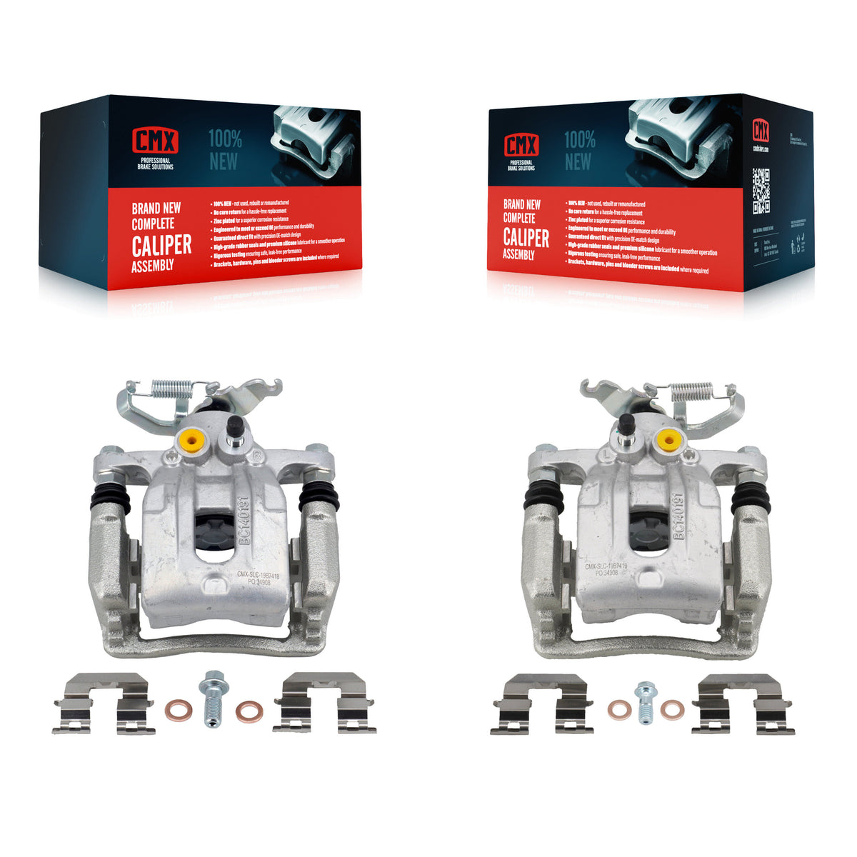 Rear Brake Caliper Left Right (Driver Passenger) Kit For Hyundai Elantra Kia Niro Ioniq KBC-100355