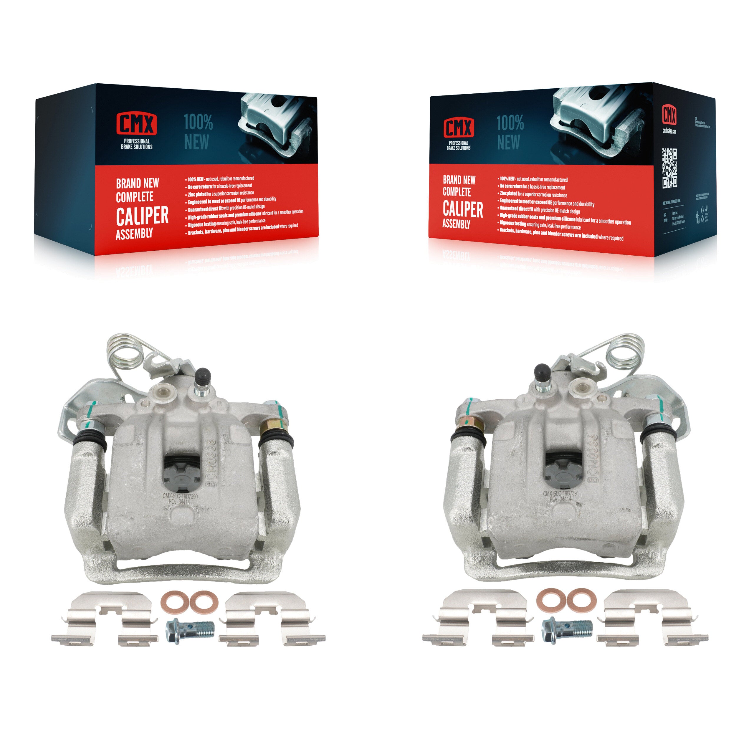 Rear Brake Caliper Kit For 2017-2020 Hyundai Elantra 2.0L Vehicles Manufactured In USA KBC-100356