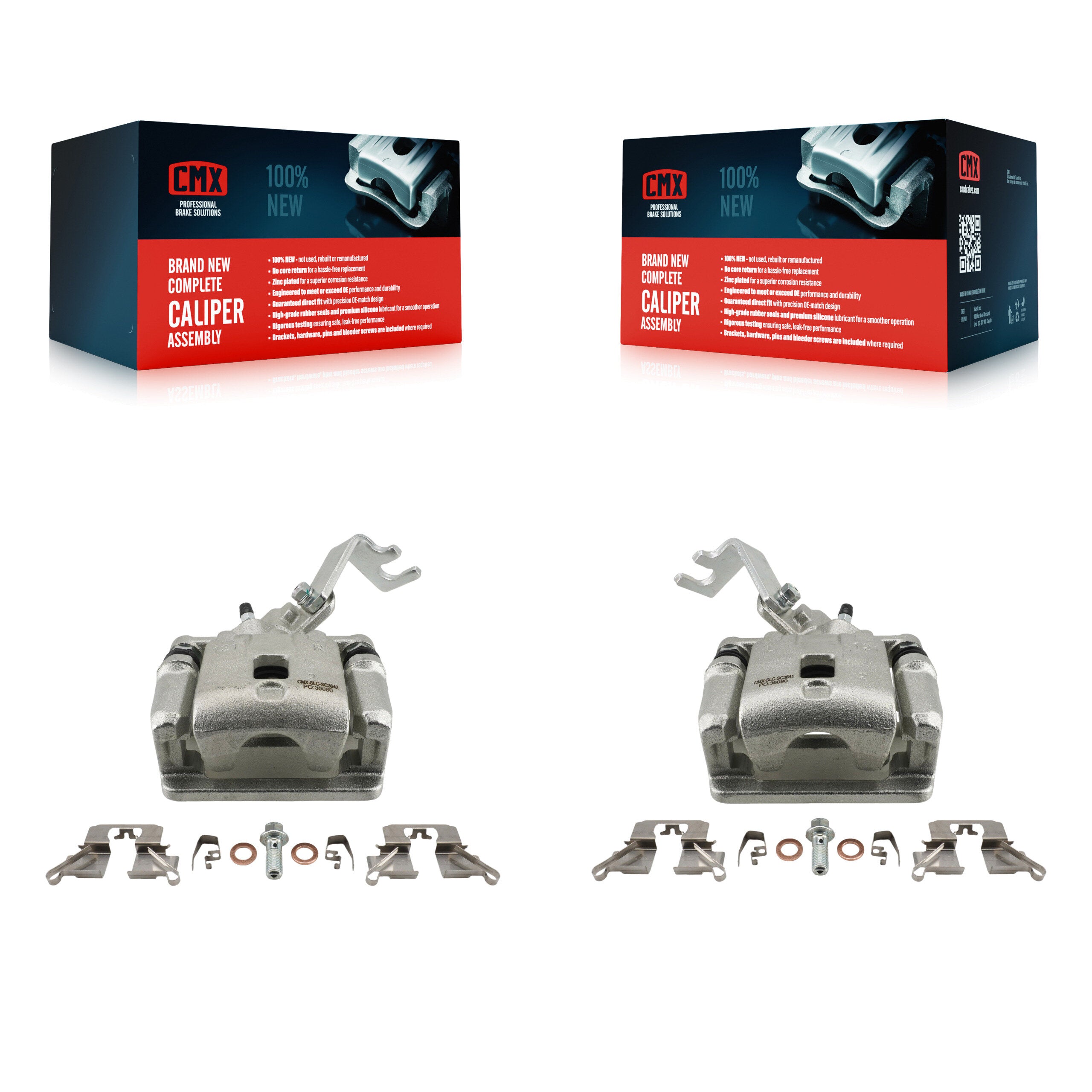 Rear Disc Brake Caliper Left Right Side (Driver Passenger) Kit For 2016-2018 Mazda CX-3 KBC-100358