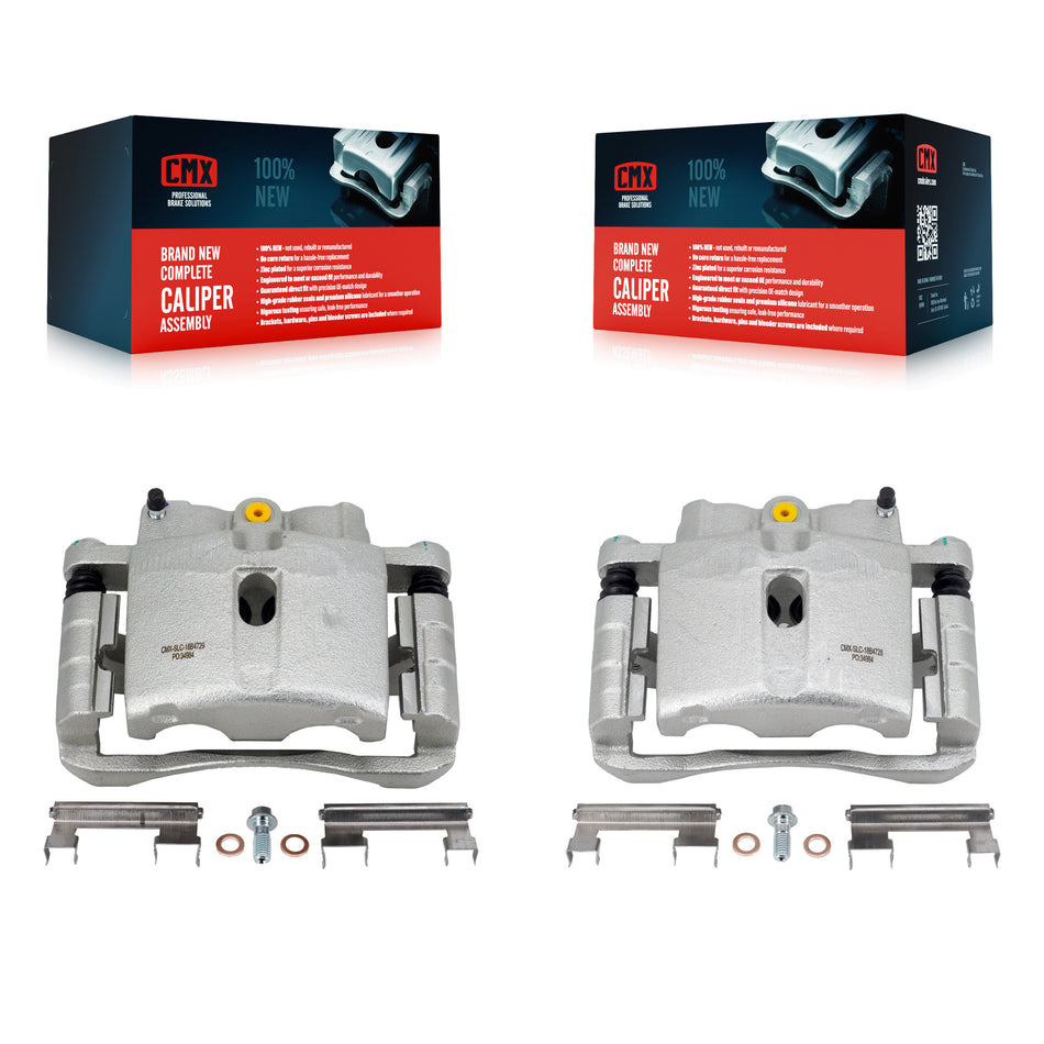 Rear Disc Brake Caliper Assembly Left Right Side (Driver Passenger) Kit For Chevrolet Silverado 2500 HD GMC Sierra 3500 Hummer H2 Classic 1500 Suburban Yukon XL Avalanche KBC-100367