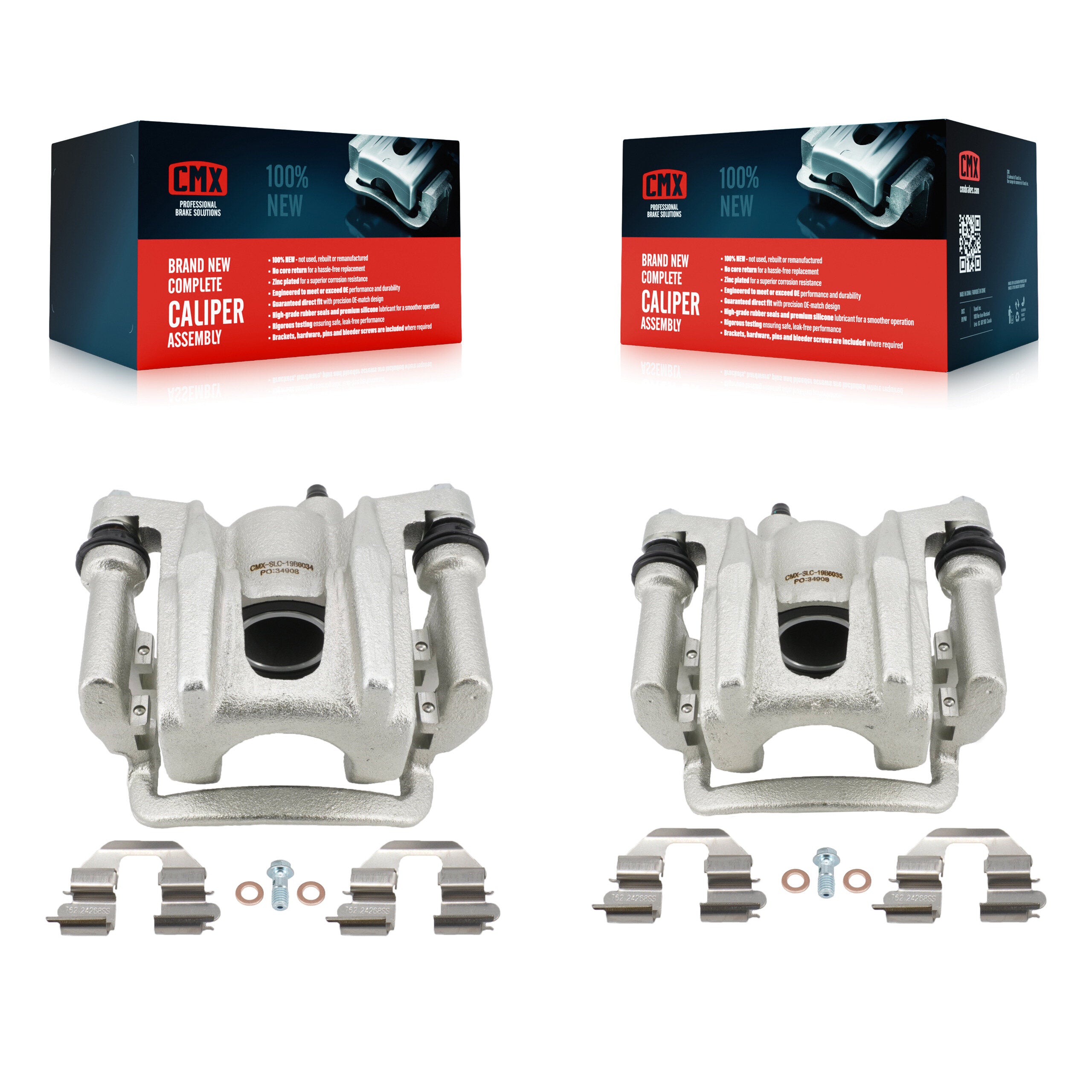 Rear Disc Brake Caliper Left Right Side (Driver Passenger) Kit For 2009-2016 Toyota Venza KBC-100375