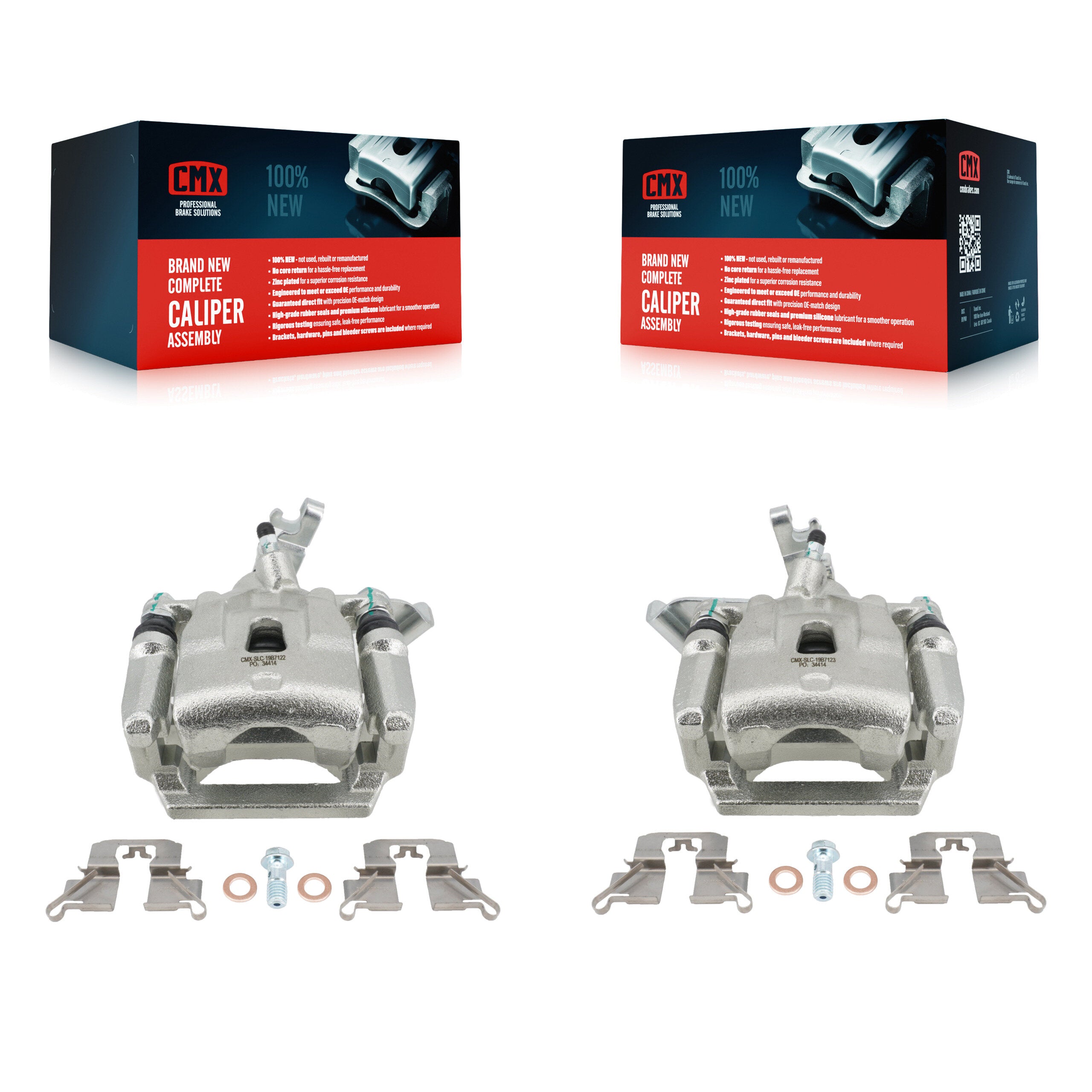 Rear Disc Brake Caliper Left Right Side (Driver Passenger) Kit For 2013-2015 Mazda CX-5 KBC-100391