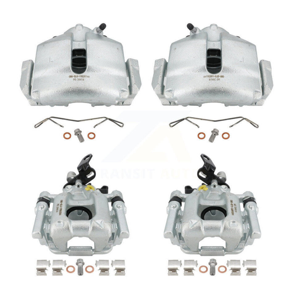 Front Rear Disc Brake Caliper Assembly Left Right Side (Driver Passenger) Kit For Volkswagen Jetta Beetle GTI Eos Audi A3 Golf Quattro KBC-100454 by CMX