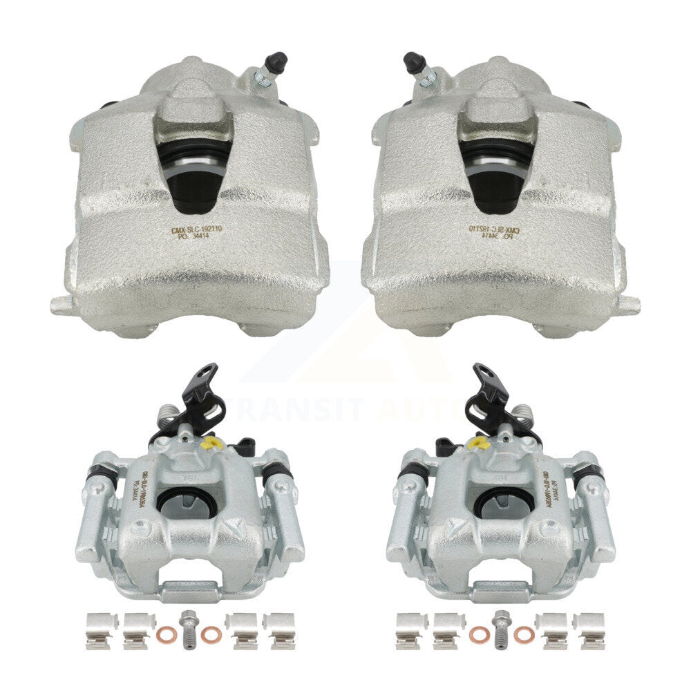 Front Rear Disc Brake Caliper Assembly Left Right Side (Driver Passenger) Kit For Volkswagen Jetta KBC-100458 by CMX