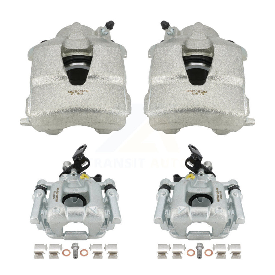 Front Rear Disc Brake Caliper Assembly Left Right Side (Driver Passenger) Kit For Volkswagen Jetta KBC-100458 by CMX