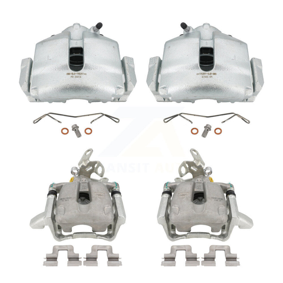 Front Rear Disc Brake Caliper Assembly Left Right Side (Driver Passenger) Kit For Volkswagen Jetta GTI Audi A3 Quattro KBC-100462 by CMX