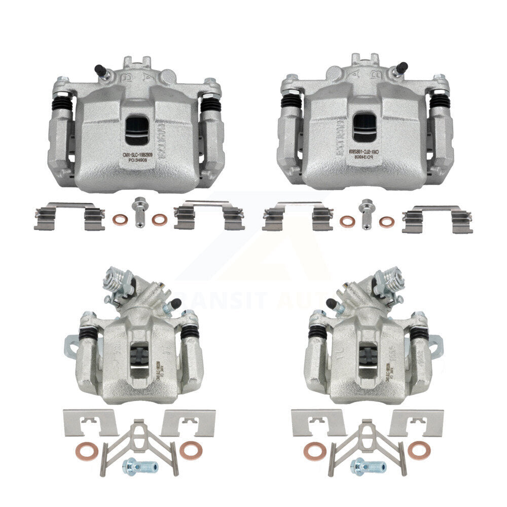 Front Rear Brake Caliper Left Right (Driver Passenger) Kit For 2006-2008 Honda Civic 2.0L KBC-100468