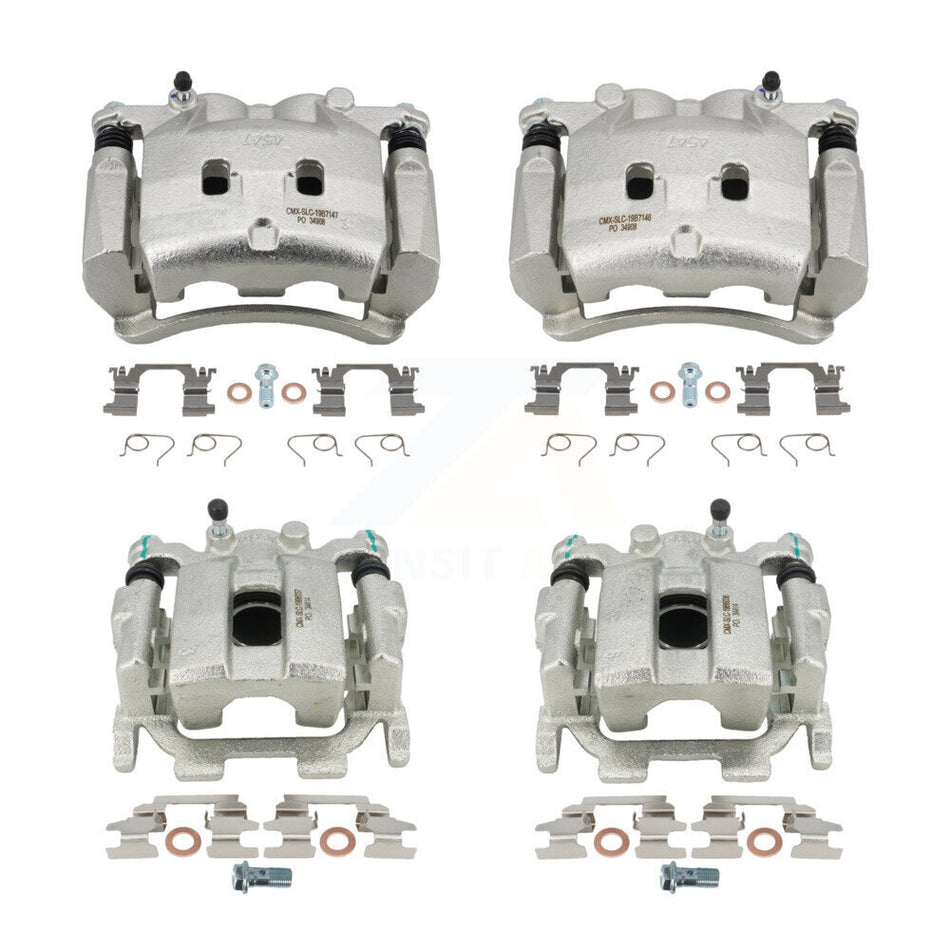 Front Rear Brake Caliper Left Right Driver Passenger Side Kit For 2016-2017 INFINITI QX50 KBC-100488