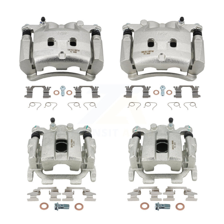 Front Rear Brake Caliper Left Right Driver Passenger Side Kit For 2016-2017 INFINITI QX50 KBC-100491