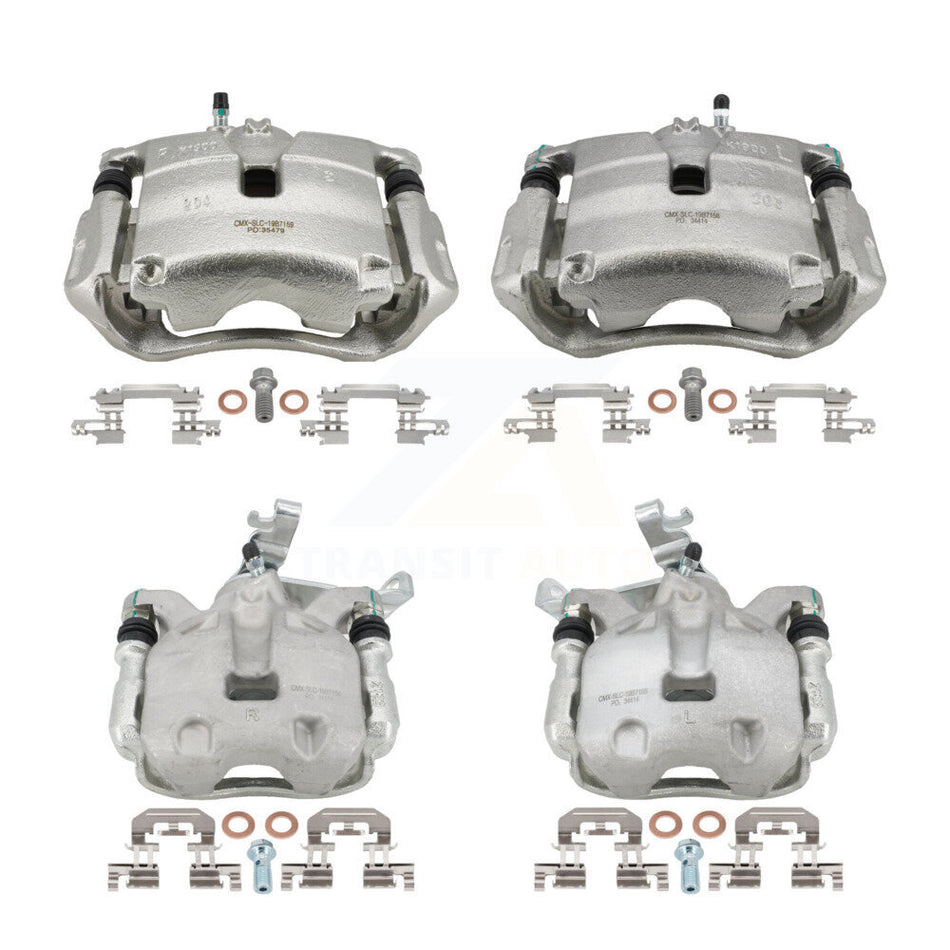 Front Rear Disc Brake Caliper Assembly Left Right Side (Driver Passenger) Kit For 2014-2016 Mazda 3 Sport Vehicles Manufactured In Japan 2.0L KBC-100514