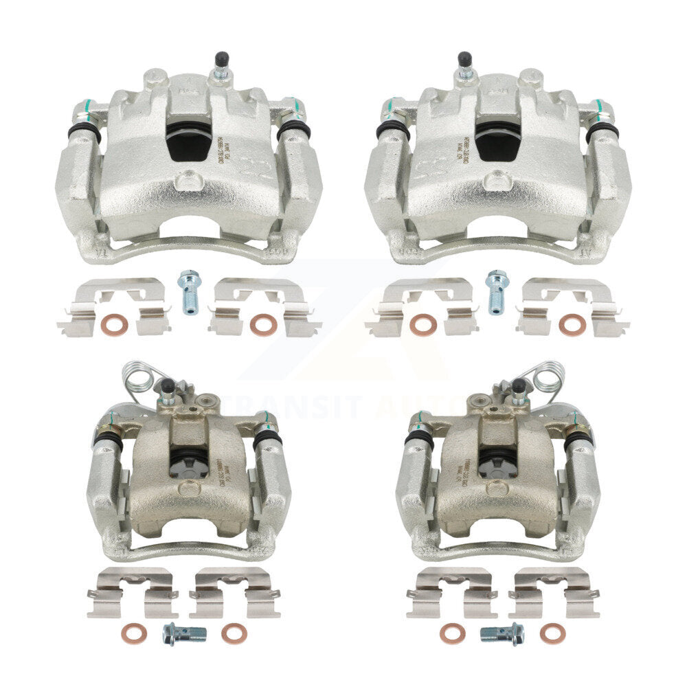 Front Rear Disc Brake Caliper Assembly Left Right Side (Driver Passenger) Kit For 2012-2017 Kia Rio KBC-100528 by CMX