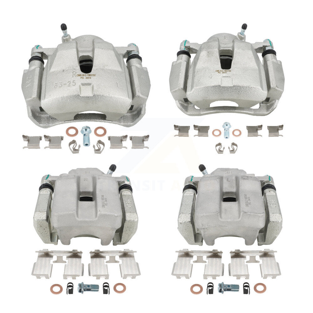 Front Rear Brake Caliper Left Right (Driver Passenger) Kit For 2014-2015 Toyota RAV4 LE KBC-100552