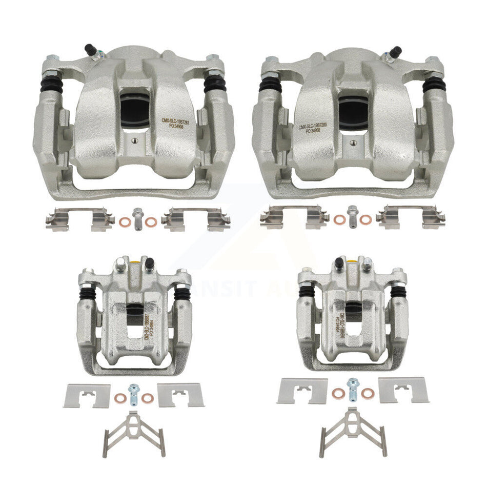 Front Rear Brake Caliper Left Right Side (Driver Passenger) Kit For 2016-2018 Acura RDX KBC-100575