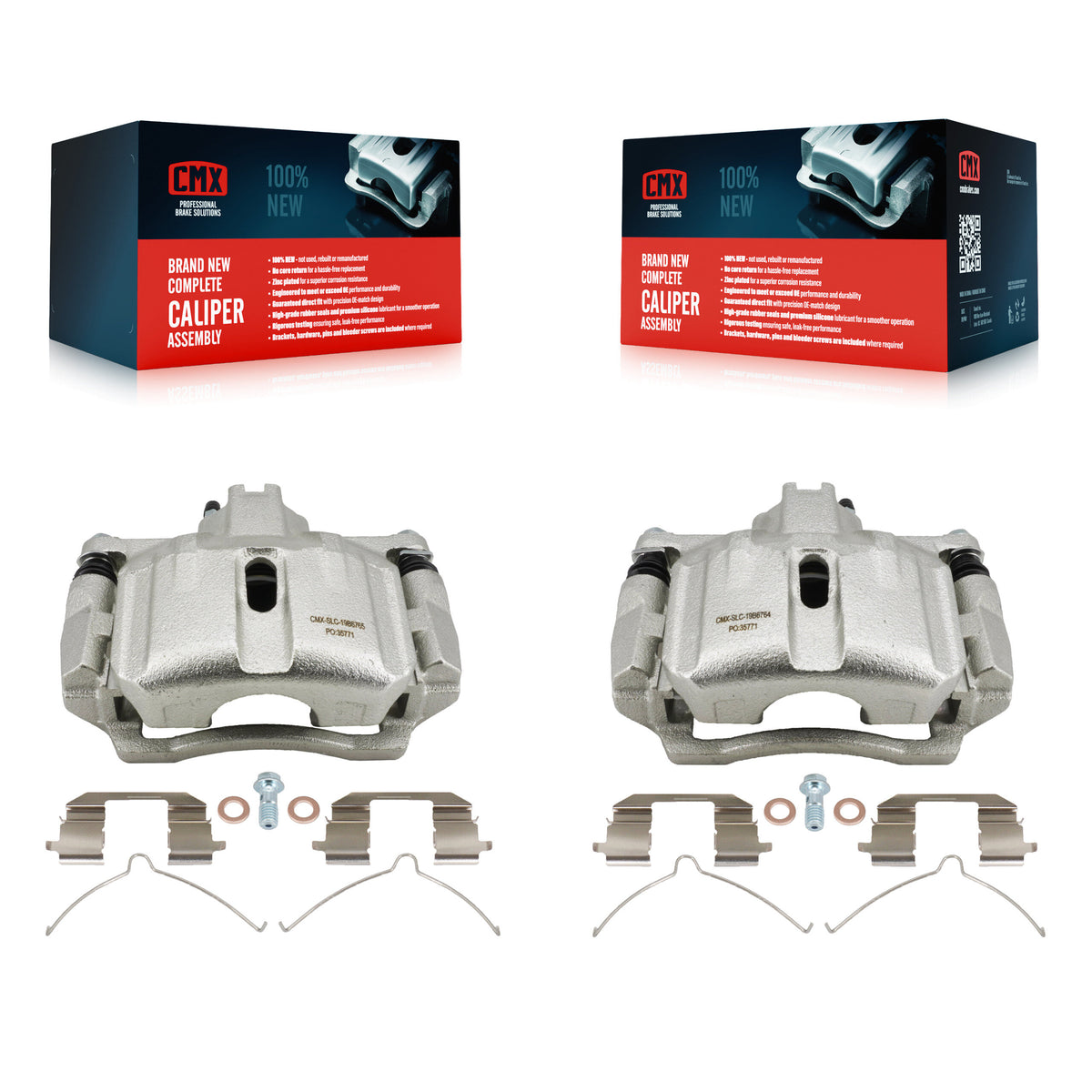 Front Disc Brake Caliper Assembly Left Right Side (Driver Passenger) Kit For Honda Civic KBC-100622