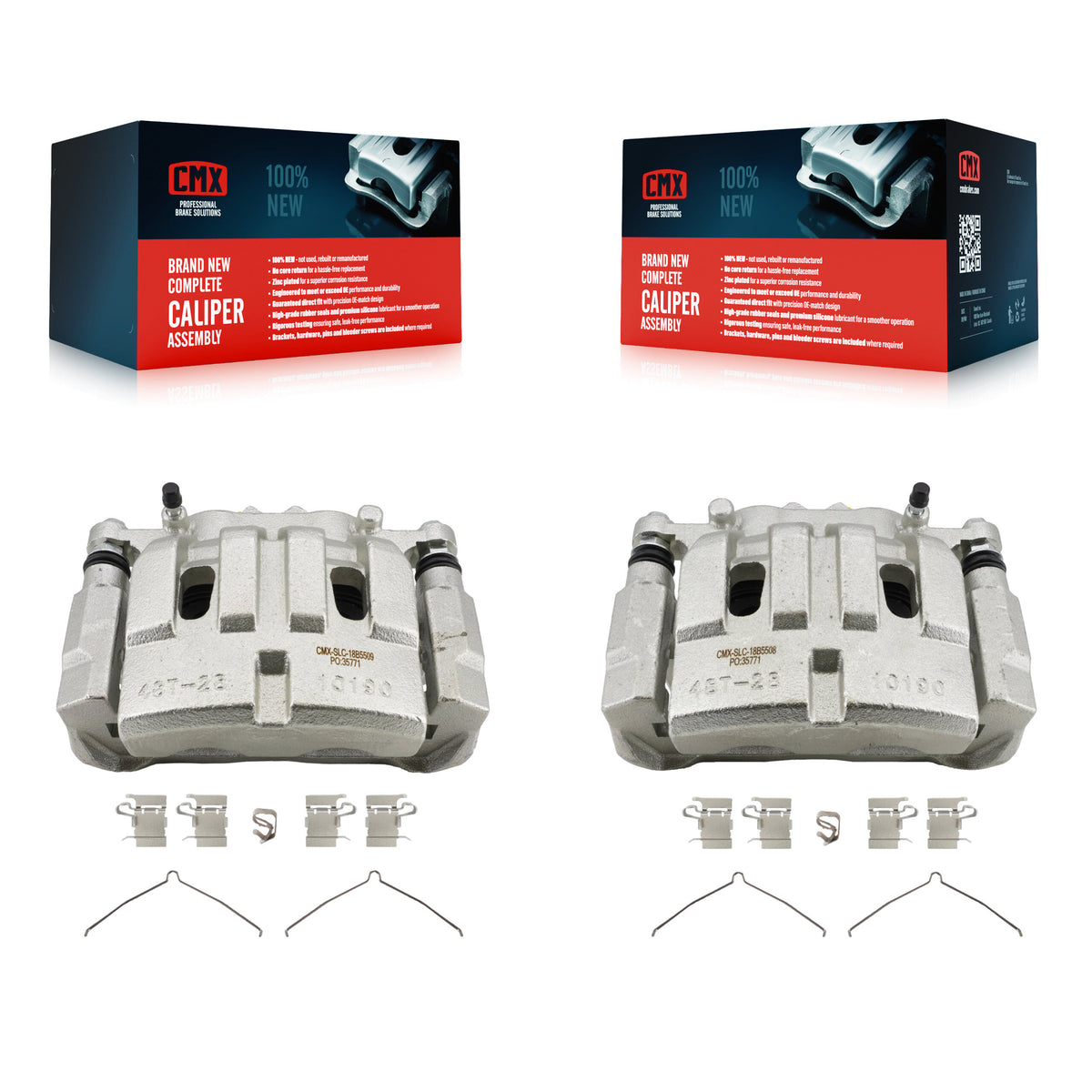 Front Brake Caliper (Left Right) Kit For 2014-2023 Jeep Cherokee With Dual Piston KBC-100626
