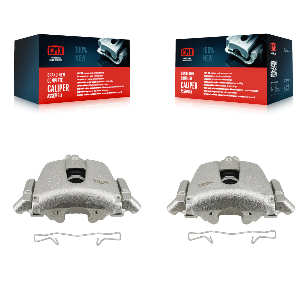 Front Disc Brake Caliper Left Right Side (Driver Passenger) Kit For Ford Escape C-Max KBC-100637