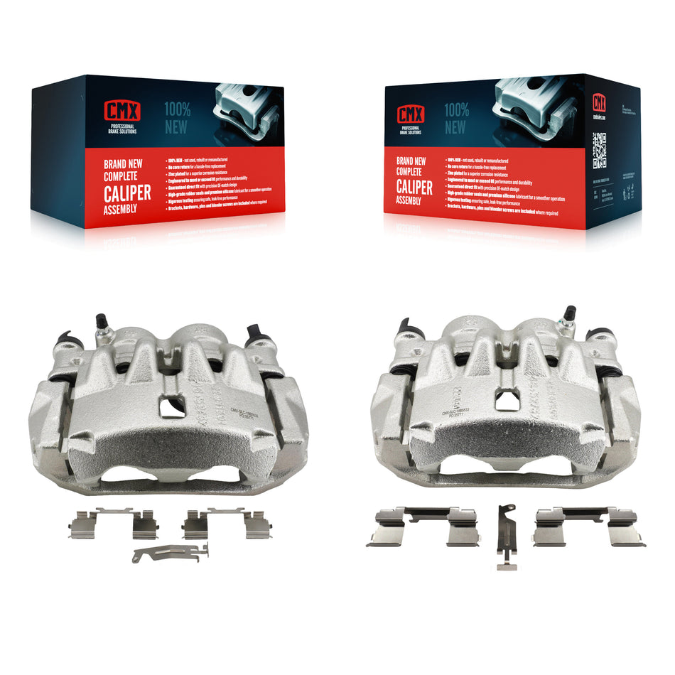 Front Brake Caliper Kit For 2014-2021 Ram ProMaster 2500 3500 1500 With Solid Rear Rotors KBC-100647