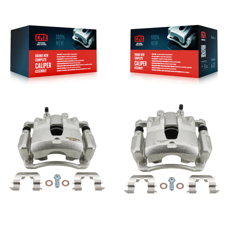 Front Brake Caliper Left Right Side (Driver Passenger) Kit For Kia Rio Hyundai Accent KBC-100657