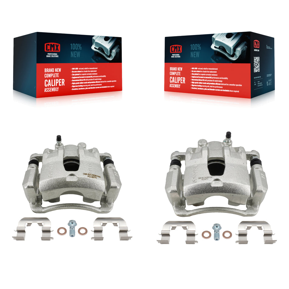 Front Brake Caliper Left Right Side (Driver Passenger) Kit For Kia Rio Hyundai Accent KBC-100657