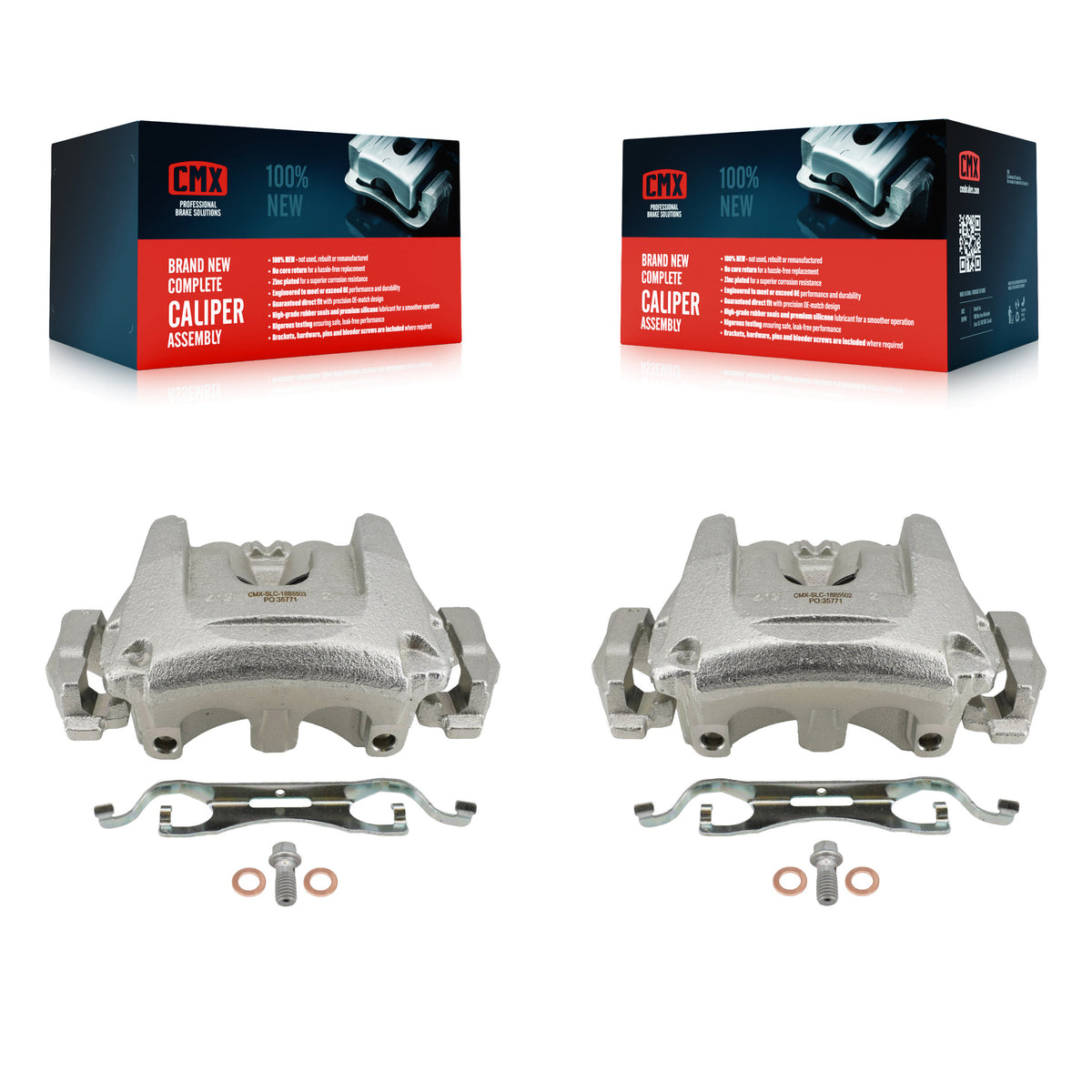 Front Brake Caliper Left Right (Driver Passenger) Kit For Ford Edge Lincoln Nautilus MKX KBC-100674