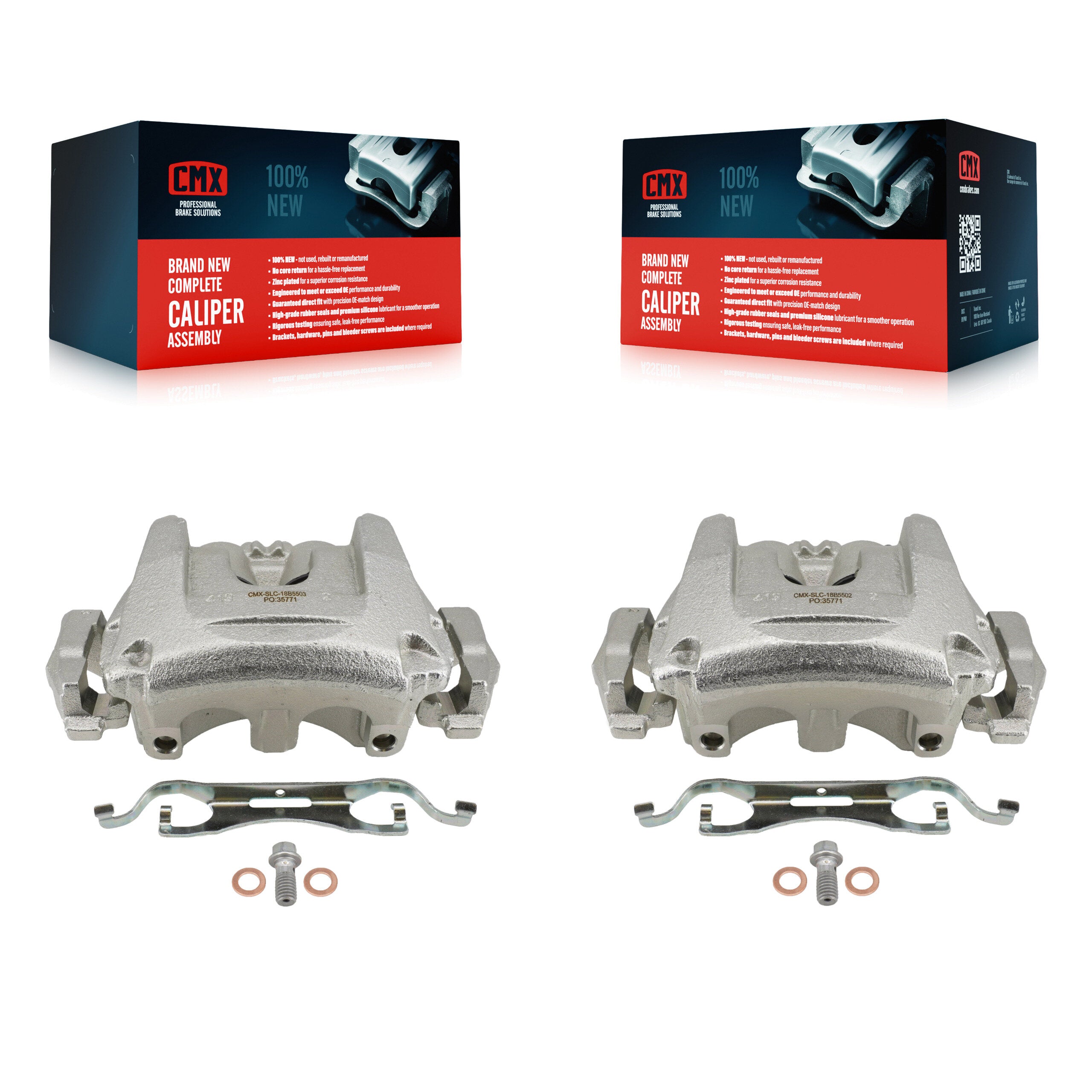 Front Brake Caliper Left Right (Driver Passenger) Kit For Ford Edge Lincoln Nautilus MKX KBC-100674
