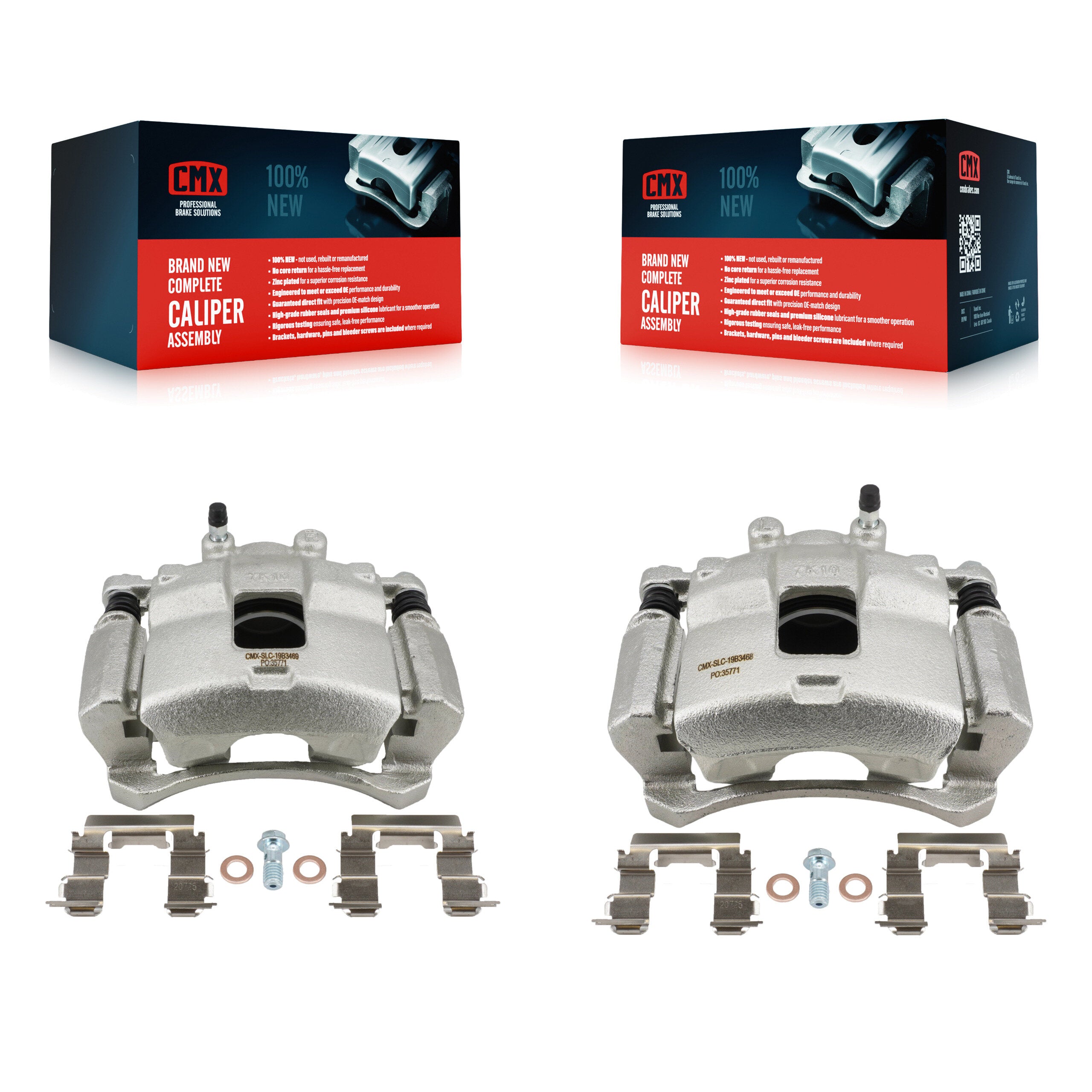 Front Disc Brake Caliper Left Right Side (Driver Passenger) Kit For Suzuki SX4 Crossover KBC-100680