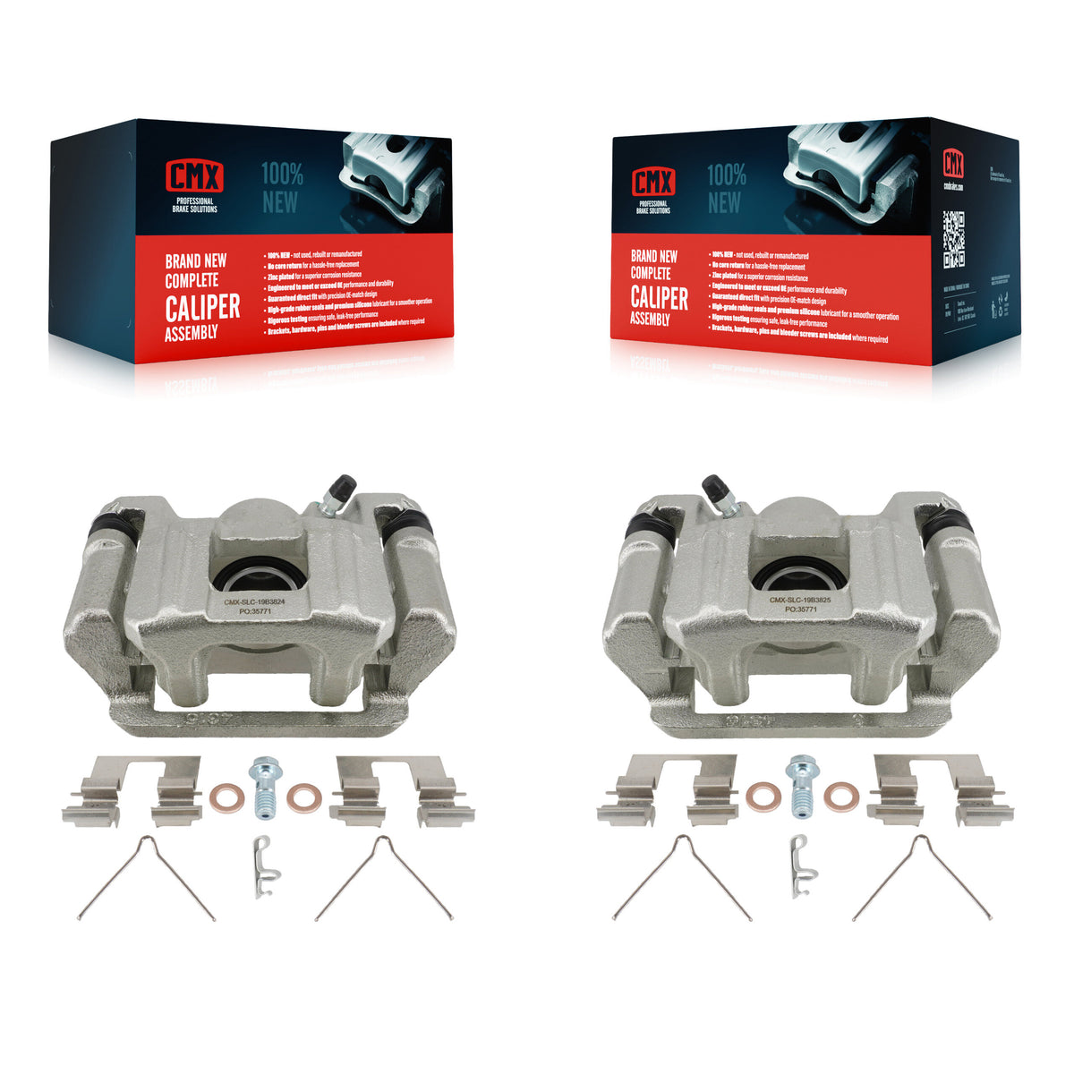 Rear Disc Brake Caliper Left Right Side (Driver Passenger) Kit For 2009-2015 Honda Pilot KBC-100727