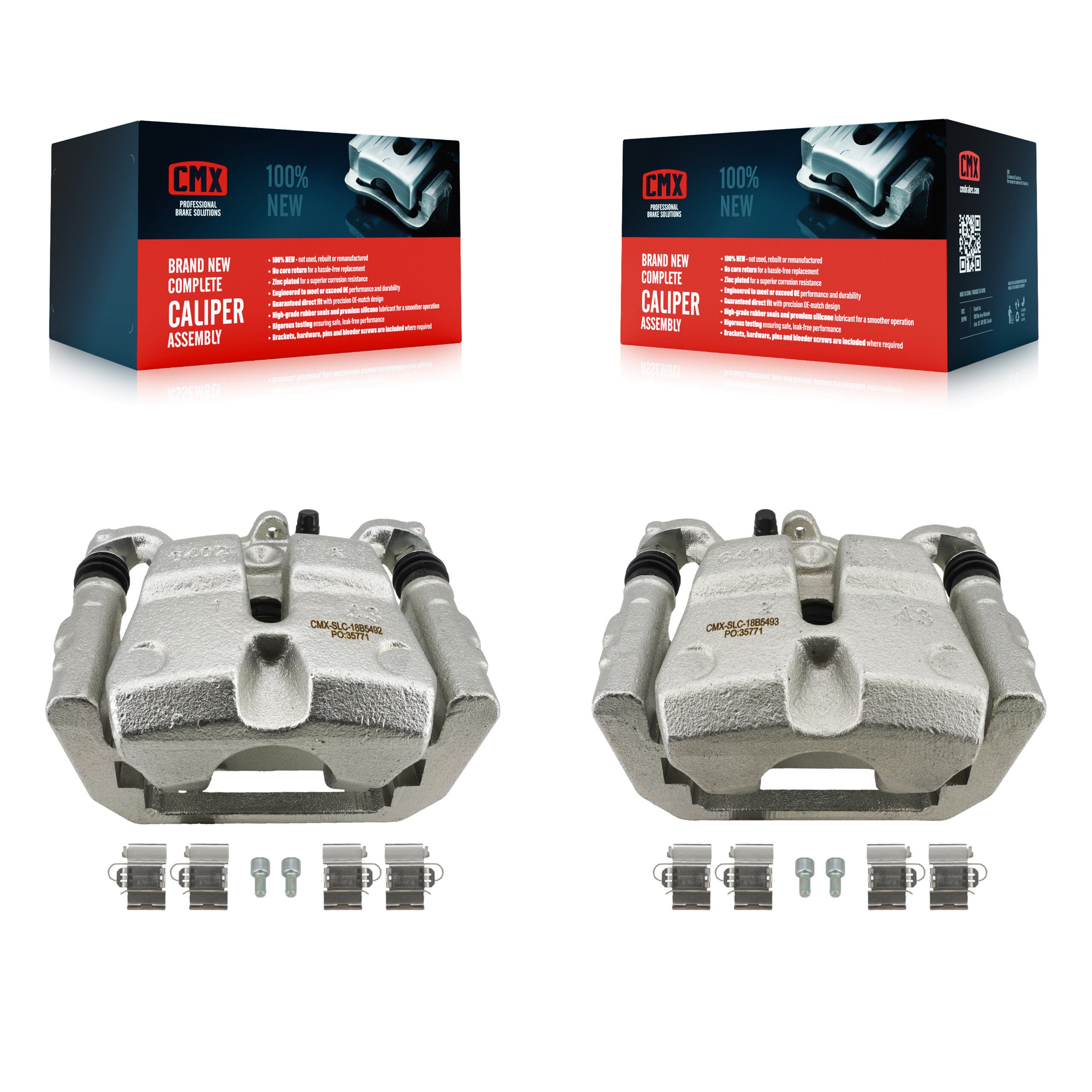 Rear Disc Brake Caliper Kit For 2014-2023 Jeep Cherokee With Dual Piston Front Calipers KBC-100732
