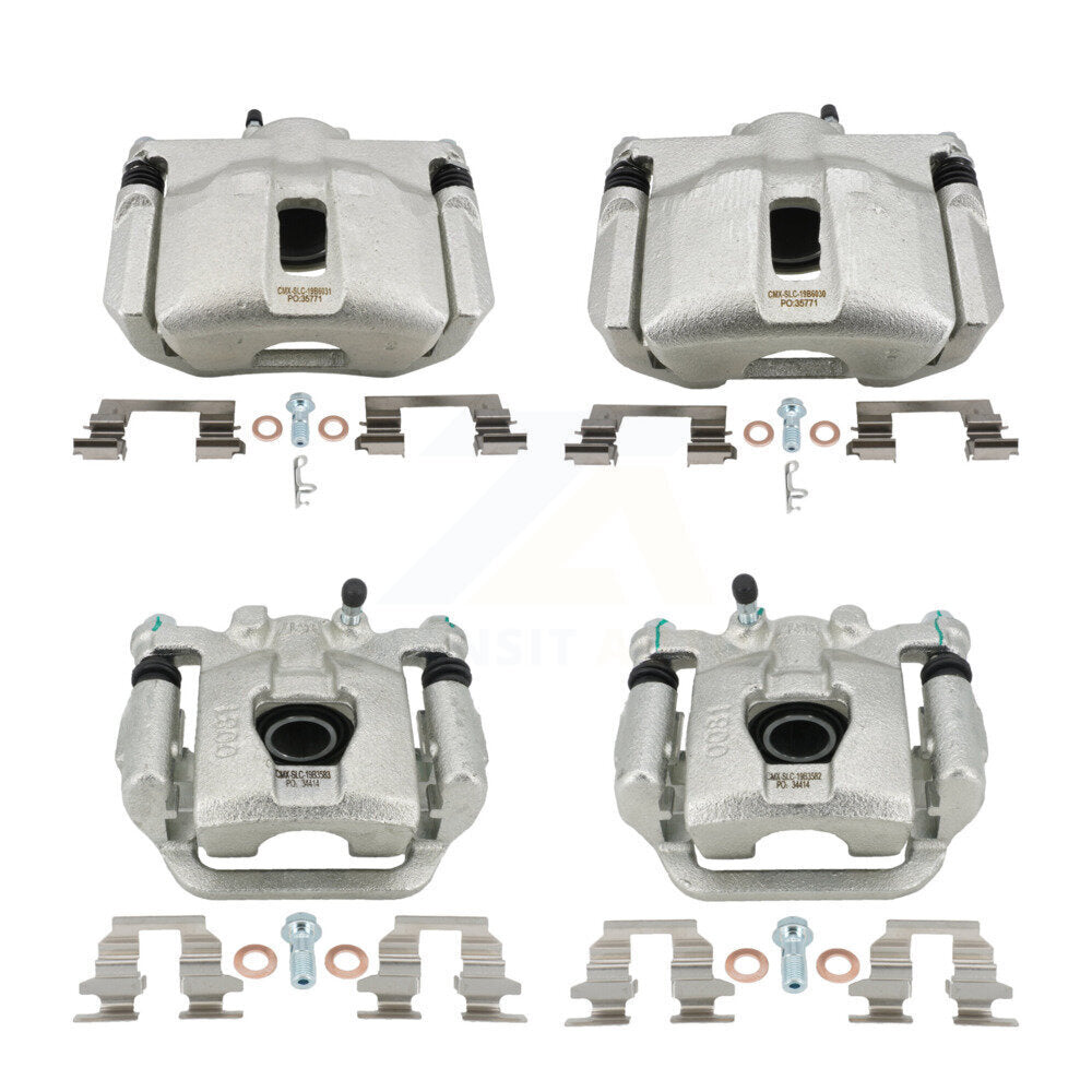 Front Rear Brake Caliper Left Right Kit For 2007-2012 Nissan Sentra SE-R Spec V with 2.5L KBC-100786