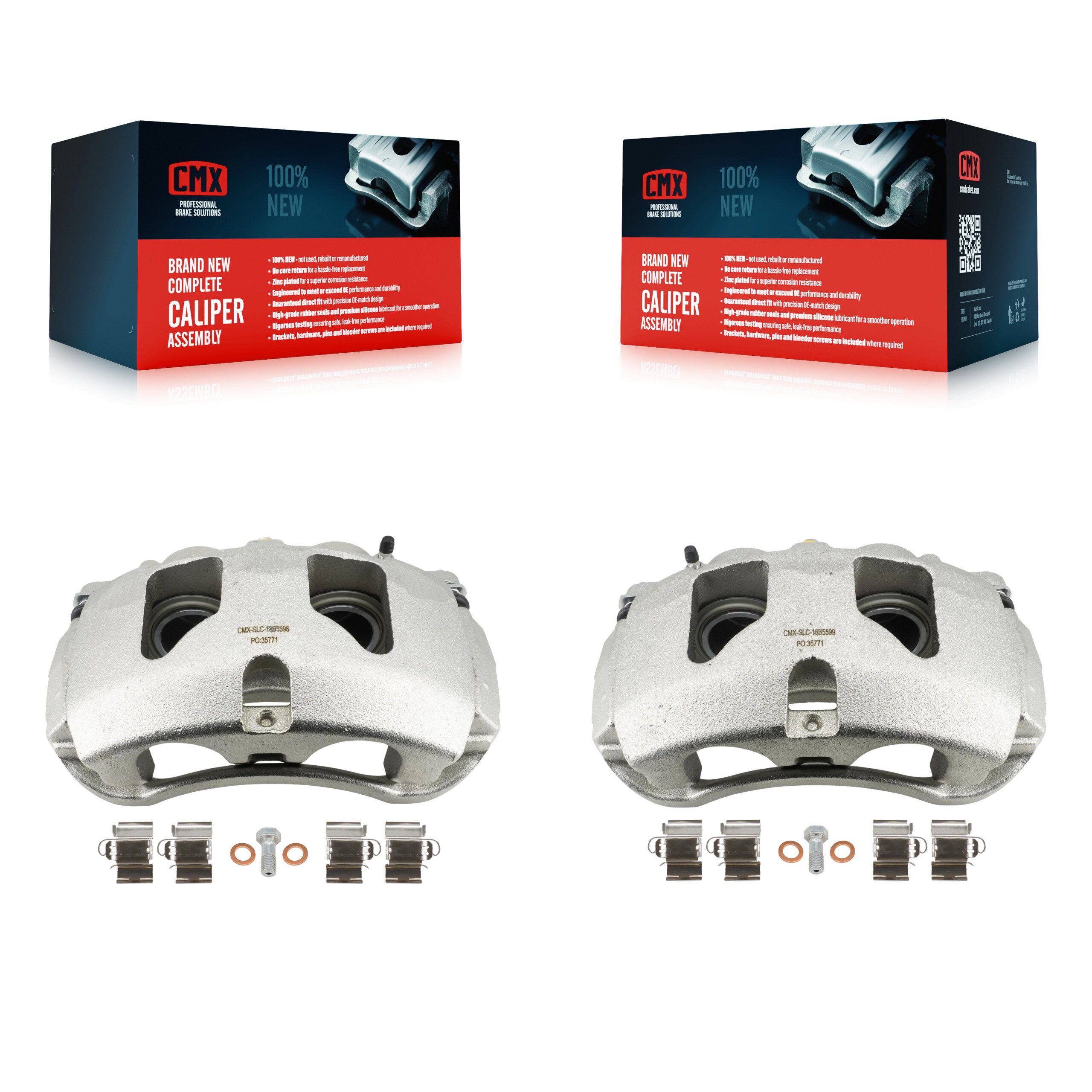 Rear Brake Caliper Left Right Driver Passenger Kit For Ford F-450 Super Duty F-550 F-600 KBC-100904