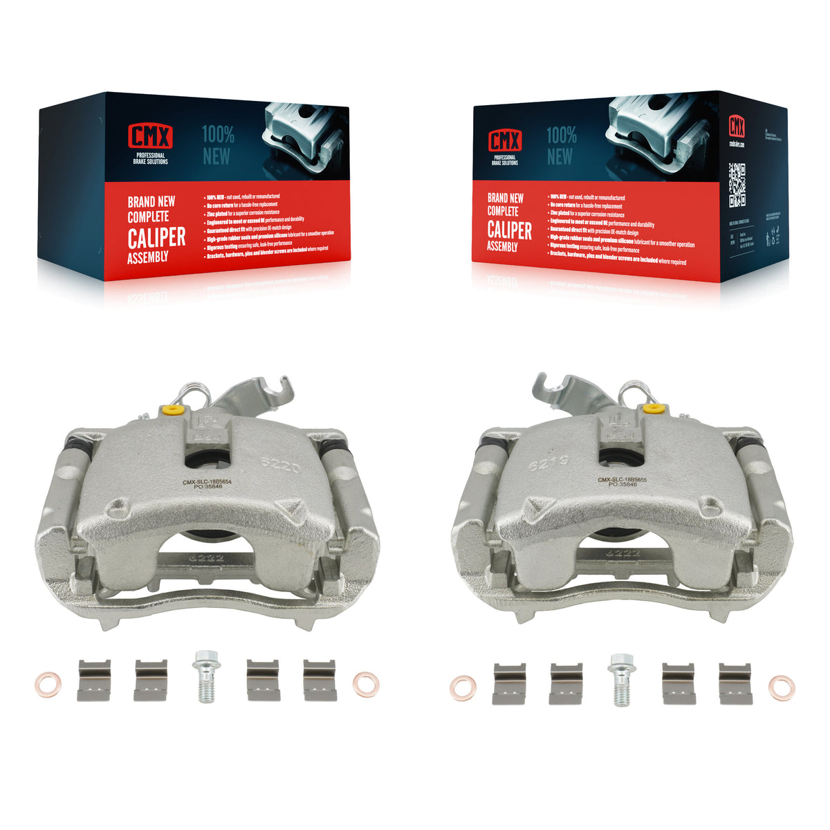 Rear Disc Brake Caliper Left Right Side (Driver Passenger) Kit For 2019-2023 Ford Ranger KBC-100905