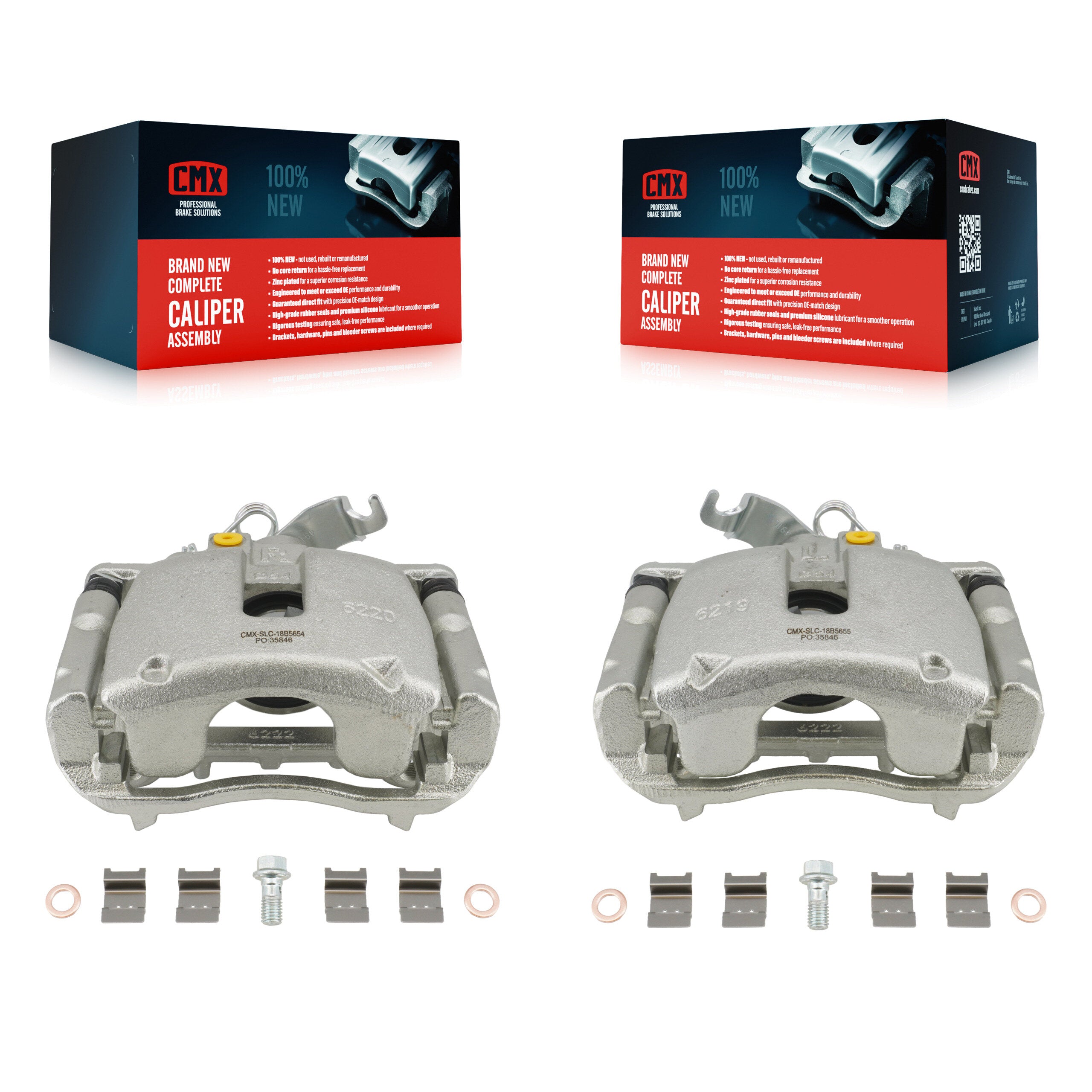 Rear Disc Brake Caliper Left Right Side (Driver Passenger) Kit For 2019-2023 Ford Ranger KBC-100905