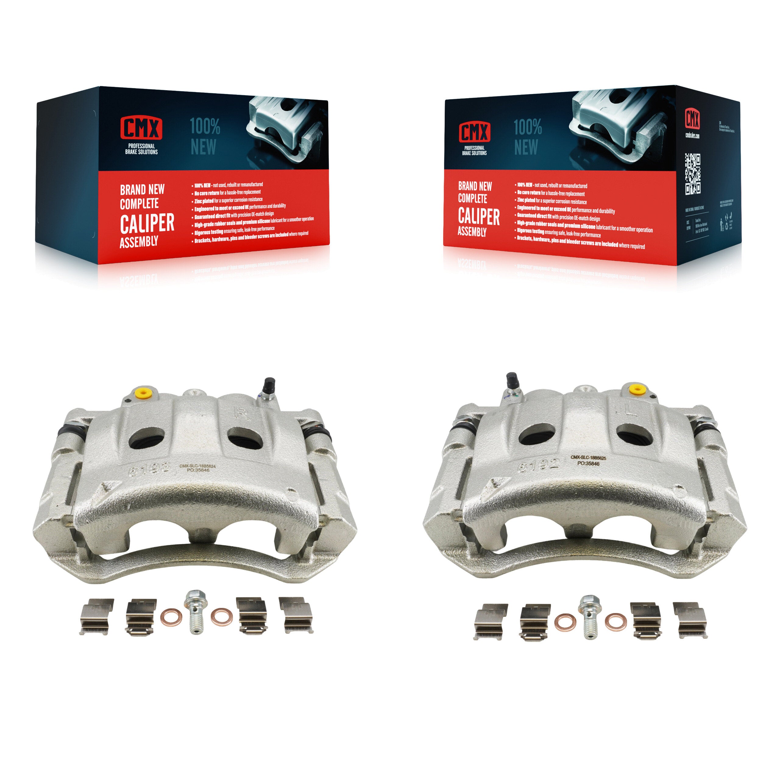 Front Disc Brake Caliper Left Right Side (Driver Passenger) Kit For Ford Ranger Bronco KBC-100907