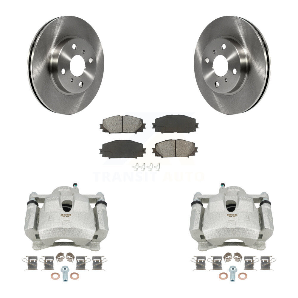 Front Disc Brake Caliper Rotors And Semi-Metallic Pads Kit For Toyota Yaris KC8-100001S