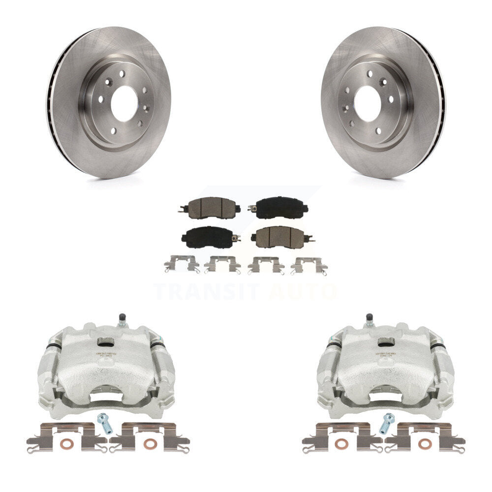 Front Disc Brake Caliper Rotors And Ceramic Pads Kit For Nissan LEAF KC8-100002C by Transit Auto