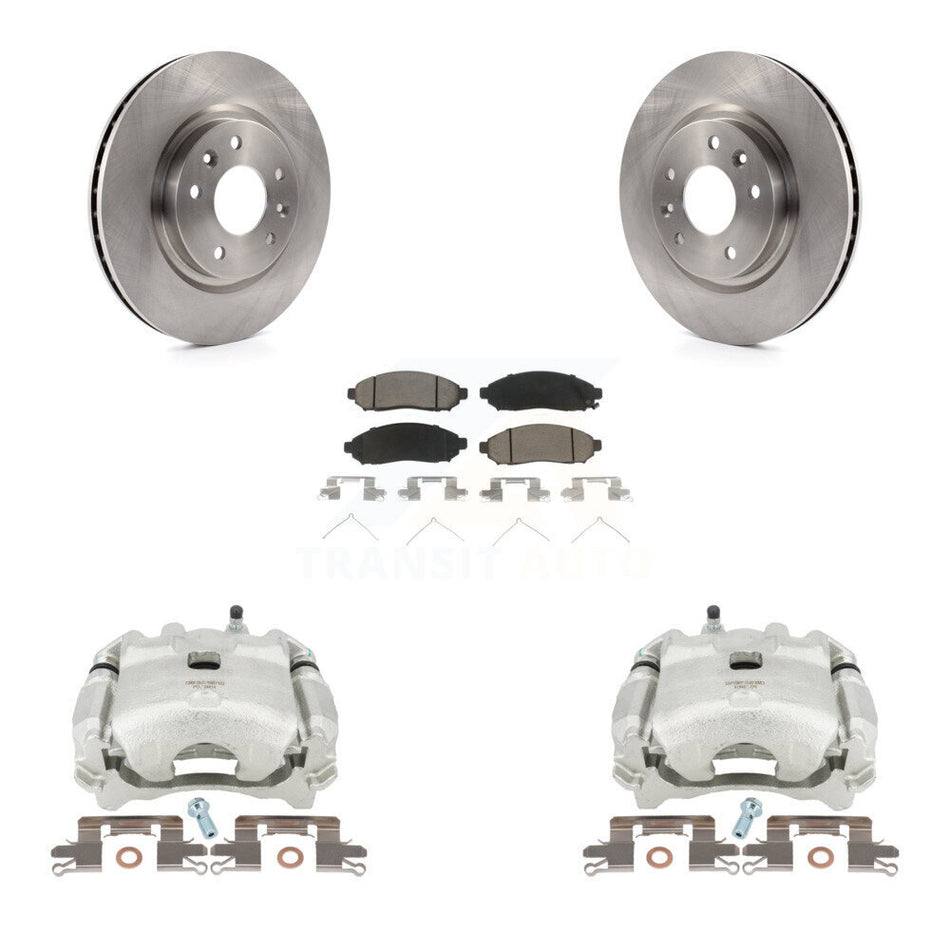 Front Disc Brake Caliper Rotors And Ceramic Pads Kit For 2015 Nissan LEAF Vehicles Manufactured In Japan KC8-100003C