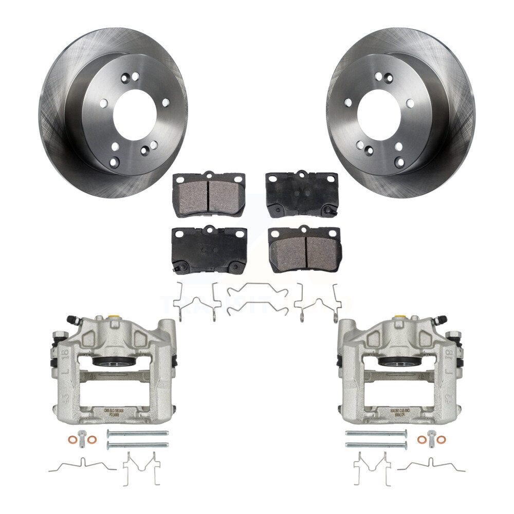 Rear Brake Caliper Rotor Ceramic Pad Kit For 2010-2011 Lexus IS250 With Sport Suspension KC8-100003T