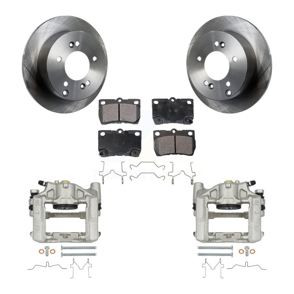 Rear Brake Caliper Rotor Ceramic Pad Kit For 2010-2011 Lexus IS250 With Sport Suspension KC8-100003T