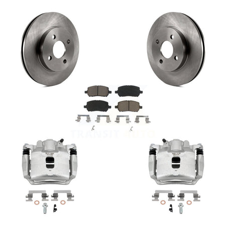 Front Disc Brake Caliper Rotor & Ceramic Pad Kit For Saturn Ion Chevrolet Cobalt Pontiac KC8-100004C