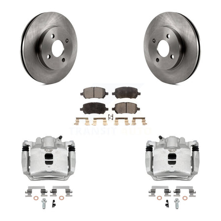 Front Brake Caliper Rotors Semi-Metallic Pad Kit For Saturn Ion Chevrolet Cobalt Pontiac KC8-100004P
