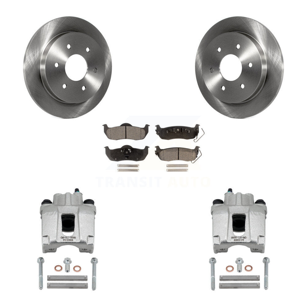 Rear Disc Brake Caliper Rotors And Ceramic Pad Kit For Nissan TITAN Armada INFINITI QX56 KC8-100004T
