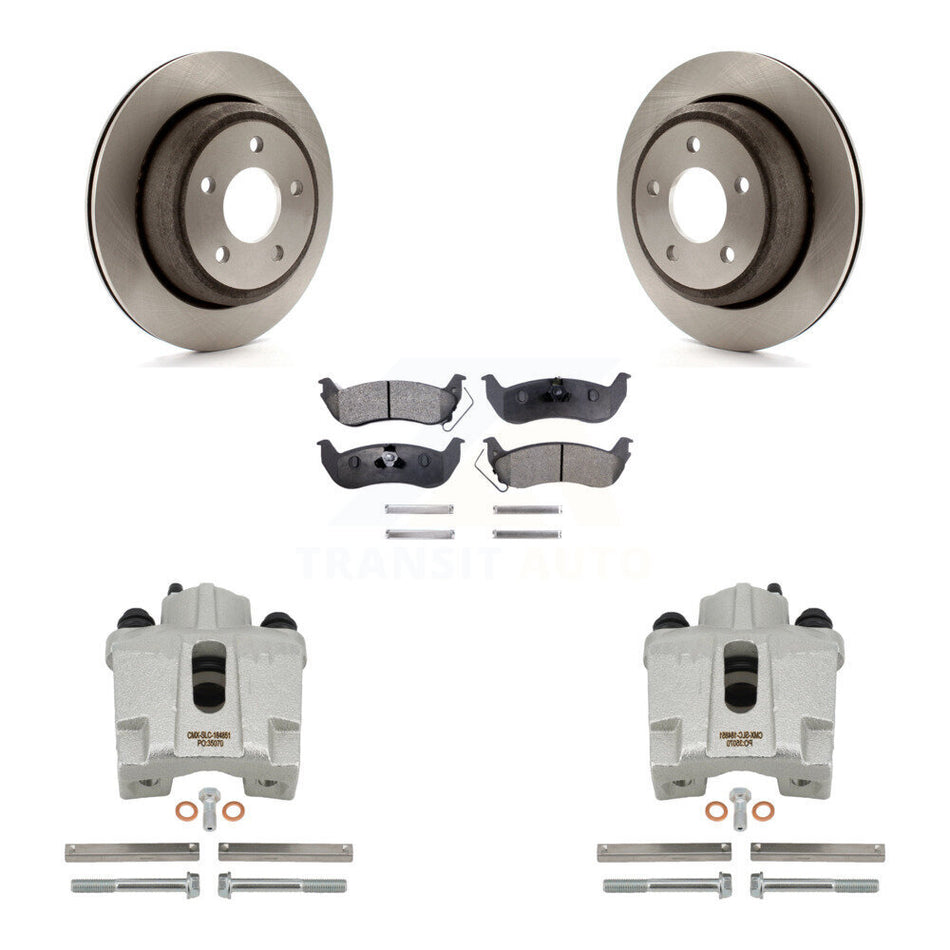 Rear Disc Brake Caliper Rotors And Ceramic Pads Kit For 2010-2011 Ford Ranger KC8-100005T