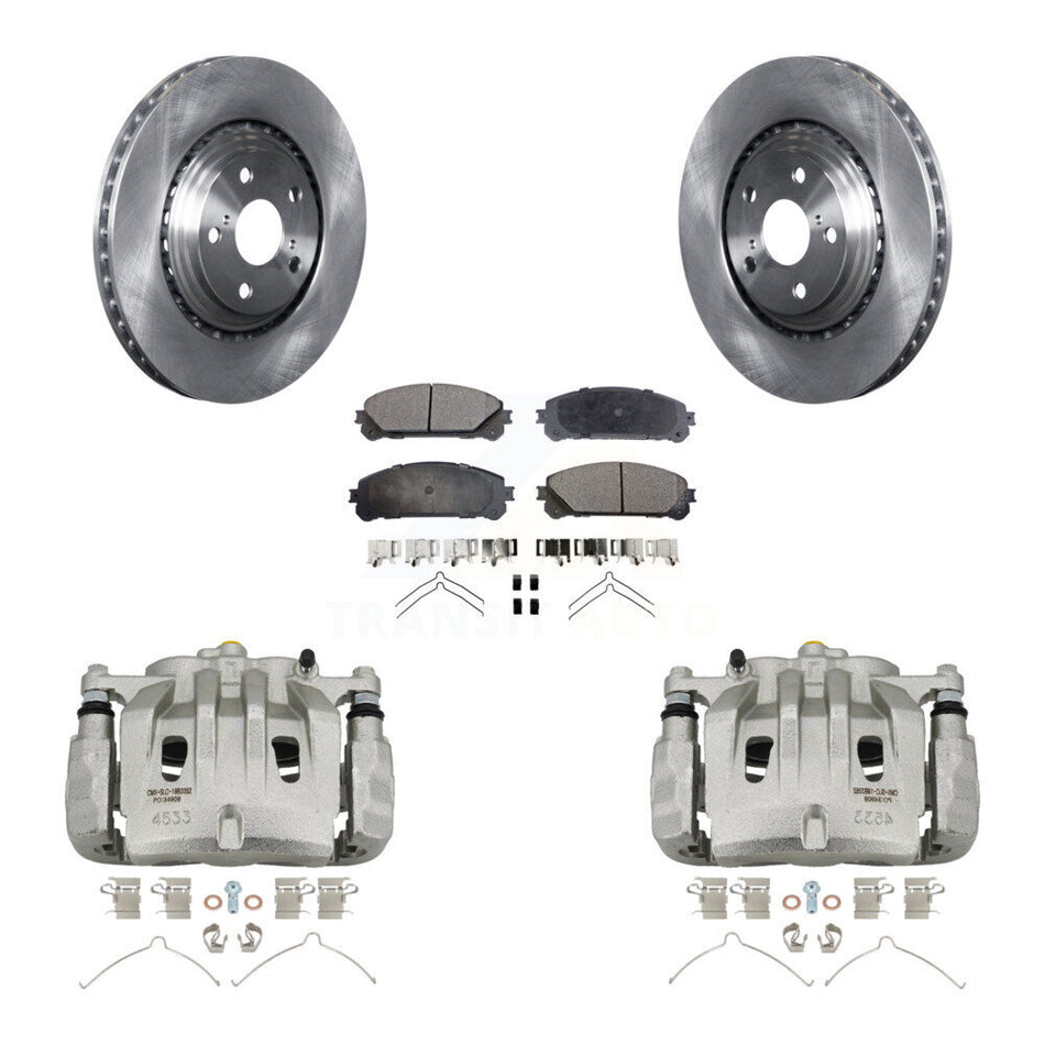 Front Brake Caliper Rotors Semi-Metallic Pad Kit For Lexus RX350 Toyota Highlander NX300 KC8-100007P