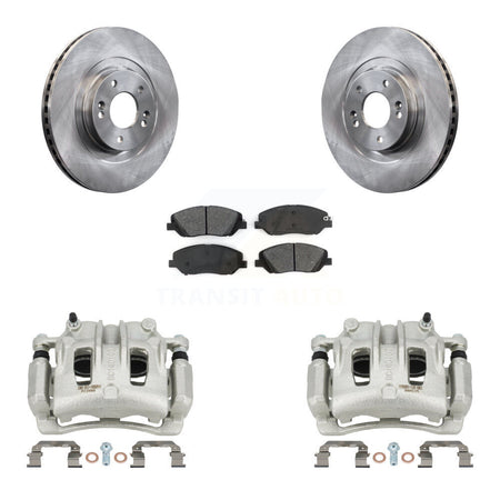 Front Disc Brake Caliper Rotors And Semi-Metallic Pads Kit For Hyundai Santa Fe XL KC8-100007S
