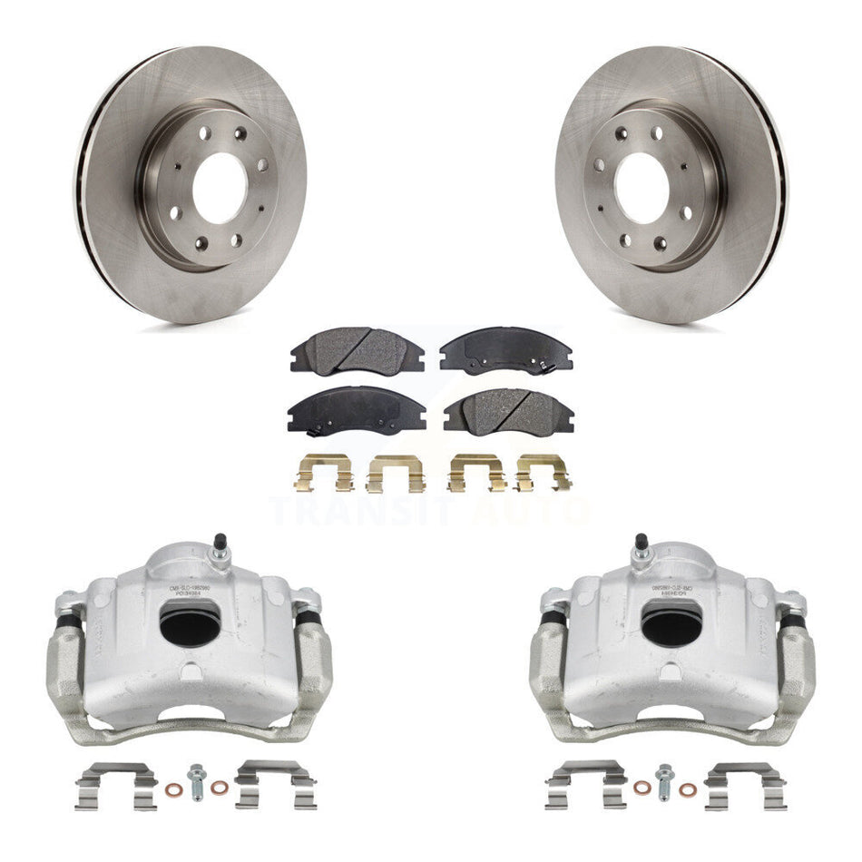 Front Disc Brake Caliper Rotors And Semi-Metallic Pads Kit For Kia Spectra Spectra5 KC8-100008P