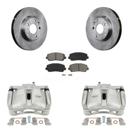 Front Disc Brake Caliper Rotors And Semi-Metallic Pads Kit For 2013-2015 Mazda CX-5 KC8-100008S by Transit Auto