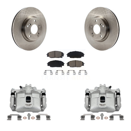 Front Disc Brake Caliper Rotors And Ceramic Pads Kit For 2002-2006 Acura RSX Type-S KC8-100009C